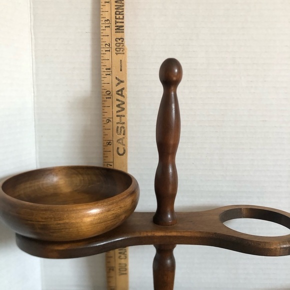 Vtg MCM Solid Wood Serving Bowl Set - Picture 7 of 13